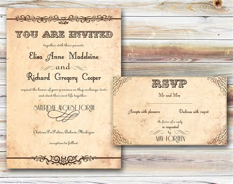 5 Best Images Of Rustic Wedding Invitations Printables Rustic Wedding