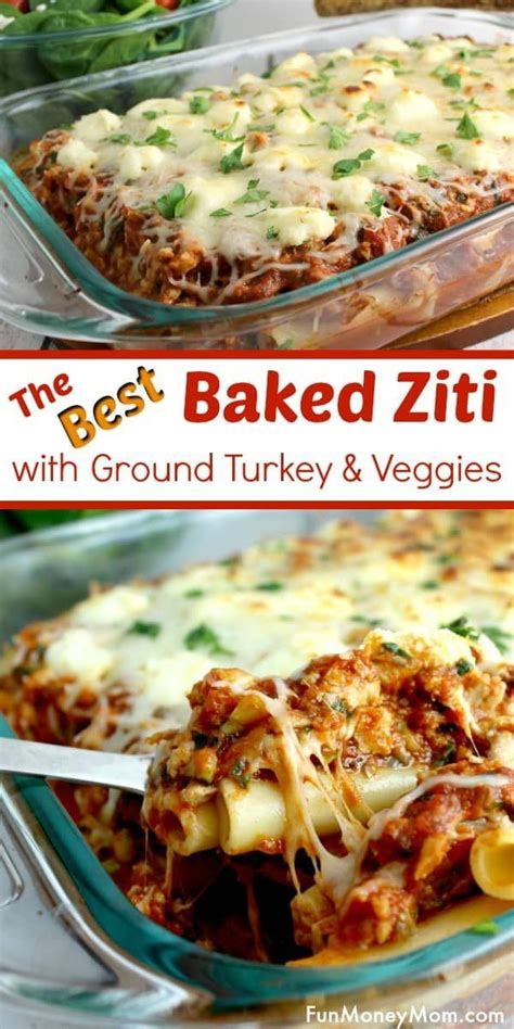 Baked Ziti With Spinach Zucchini And Mushrooms Recipe