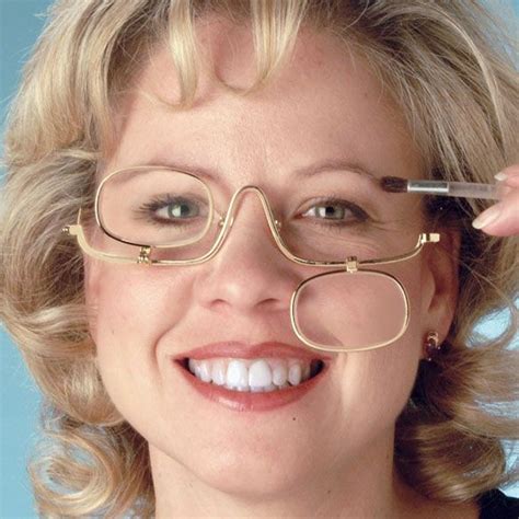 flip up glasses walter drake nose hair trimmer applying eye makeup pink satin magnifier