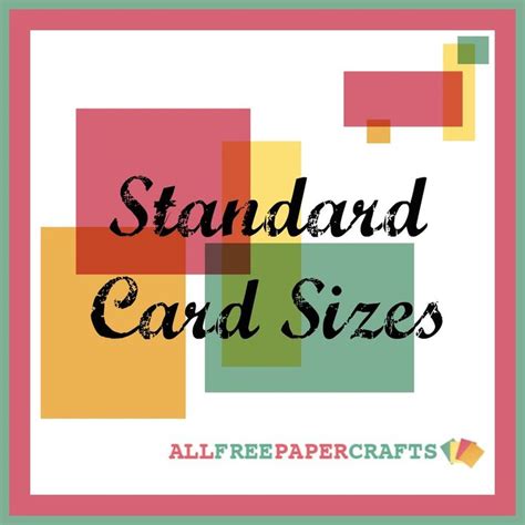 Standard Card Sizes Standard Card Sizes Inspirational Cards Cards
