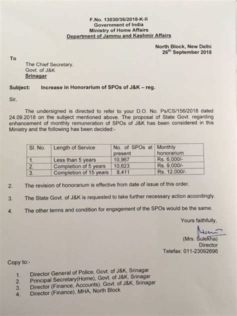 To be a discount to clients, and thus be in violation of the solicitors' remuneration order 2005. J&K Govt orders hike remuneration of Special Police ...