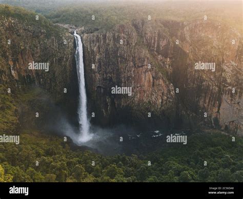 Aerial View Of Wallaman Falls In Girringun National Park Queensland