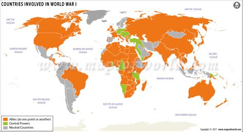 Map Of Countries Involved In World War 1 In 2020 Me On A Map Map