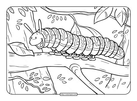 Free Printable Caterpillar Coloring Pages