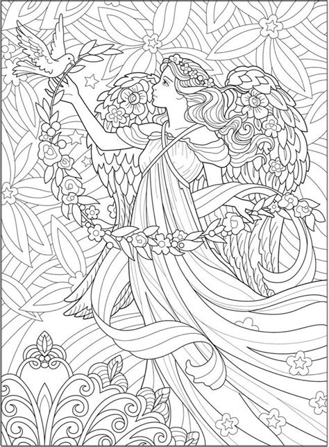 Angel Coloring Pages Detailed Coloring Pages Free Adult Coloring Pages Mandala Coloring Pages