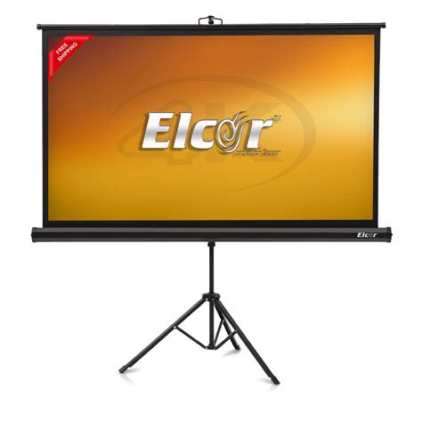 Elcor Lite Series Tripodportable Projection Screen 6 Feet Width X 4