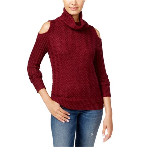 American Rag American Rag Womens Cold Shoulder Textured Pullover