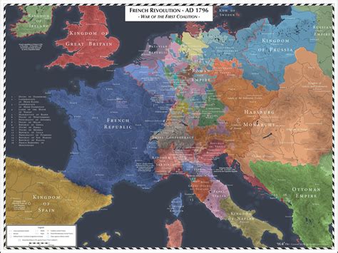 French Revolution 1796 First Coalition Mit Bildern Kartographie