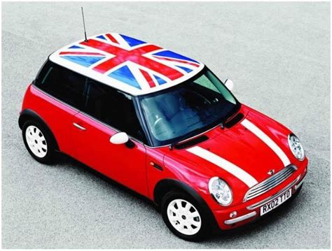 New Generation Mini Cooper Red Paint With British Flag On Roof And