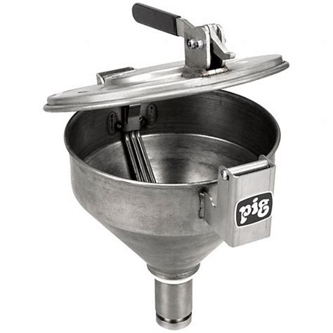 Pig Latchinglockable Silver Silver Drum Funnel 452k57drm1112