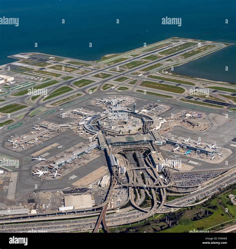 Aerial International Airport Of San Francisco Sfo San Francisco Bay