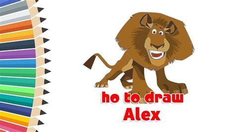 How To Draw Alex Madagascar Cartooning 4 Kids Youtube