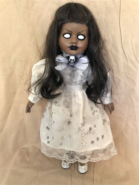 Ooak Possessed Skull Ghost Girl Creepy Horror Doll Art By Christie