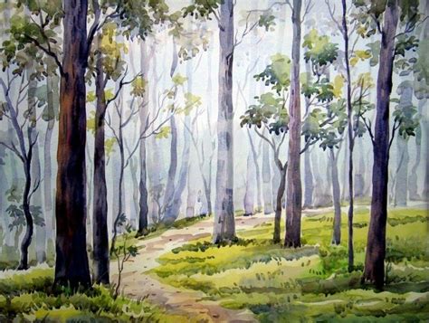 Lukisan Pemandangan Alam Hutan
