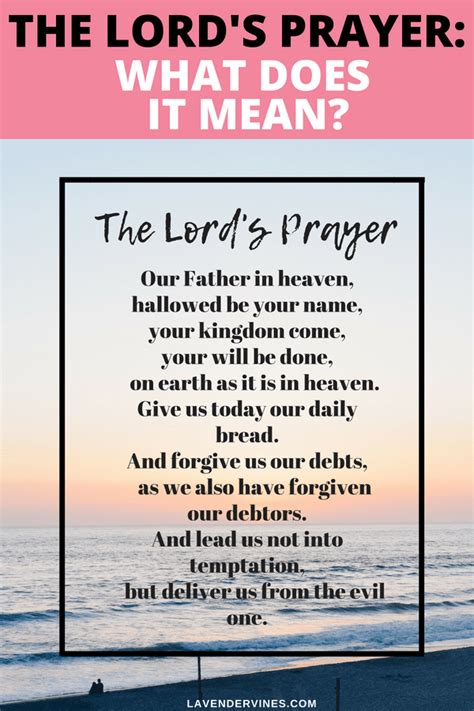 The Lords Prayer What Does It Mean
