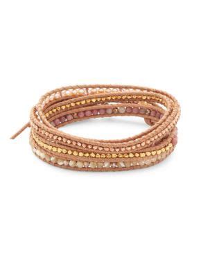 Chan Luu Mm Mm Natural Pink Freshwater Pearl Crystals And Leather