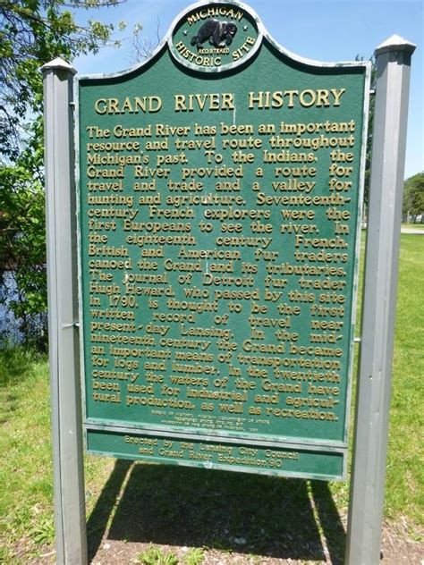 The Grand River Grand River History Historical Marker