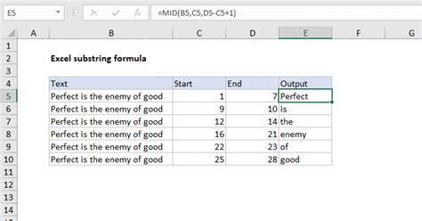 Extract Substring Excel Formula Exceljet