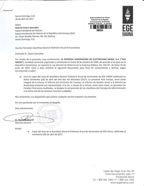Acuse De Recibo Carta Siv Remision Acta Agoa 2017 By Ege Haina Issuu
