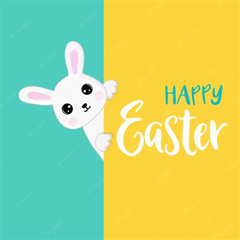 Premium Vector Cute Little Easter Bunny Character In Cartoon Style