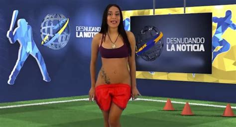 Conductora Se Desnuda Mientras Da El Resumen De Copa Am Rica