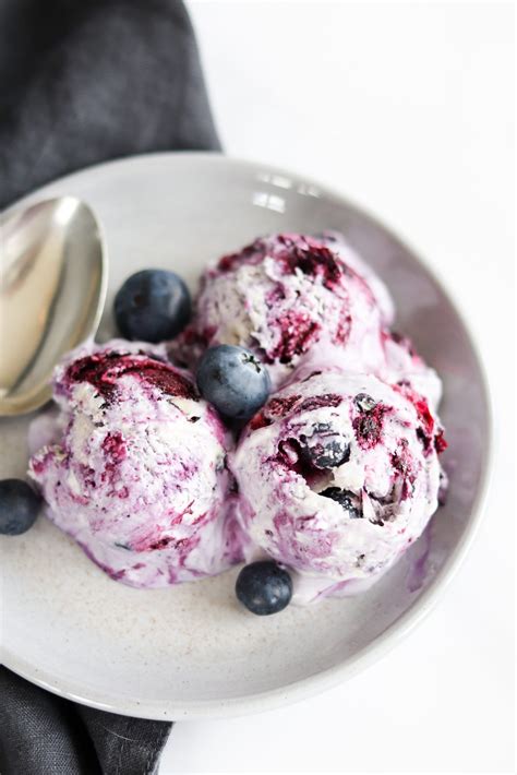 Blueberry Swirl Ice Cream No Churn Curlys Cooking