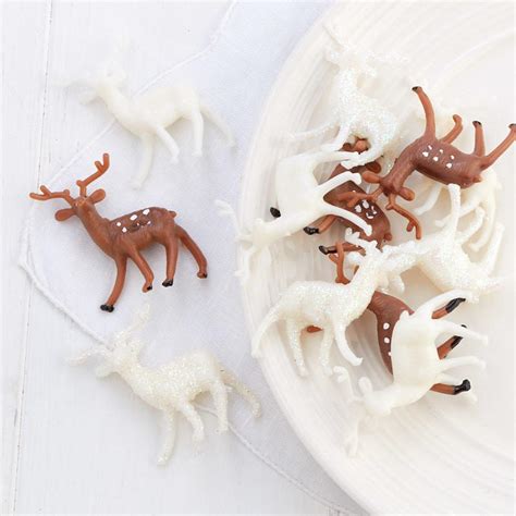 Miniature Plastic Deer Christmas Miniatures Christmas And Winter