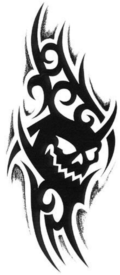 Demon Skull Tribal No Eyes By Shadow696 On Deviantart Tattoo Stencils