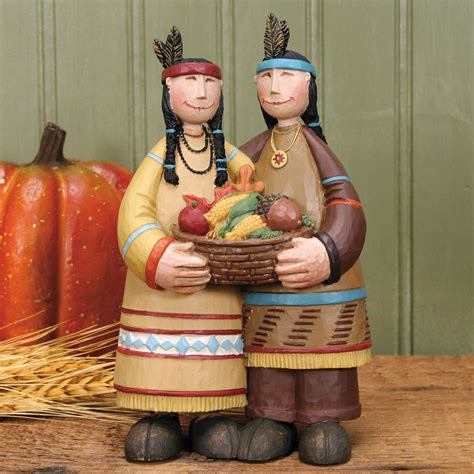 Thanksgiving Native American Indian Couples Figurines Thanksgiving Wikii