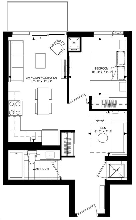 Plaza Midtown Condos 2 By Plaza 1d1 A Floorplan 1 Bed And 1 Bath