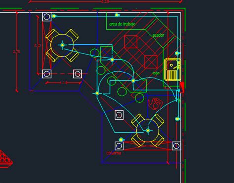 Coffee Shop 2d Dwg Design Plan For Autocad • Designscad
