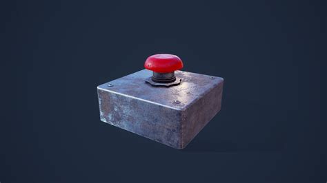 Red Button 3D model | CGTrader
