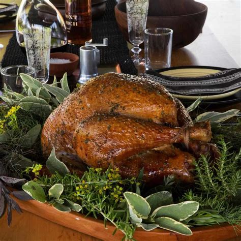 Herb-Roasted Turkey with Calvados Gravy Recipe | EatingWell