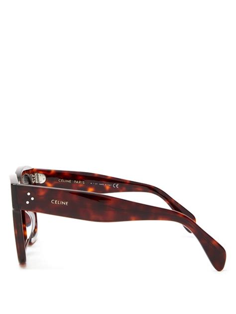 Square Tortoiseshell Acetate Sunglasses Celine Eyewear Matchesfashion Us