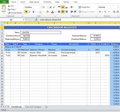 12 Excel Templates Check Register Excel Templates Images