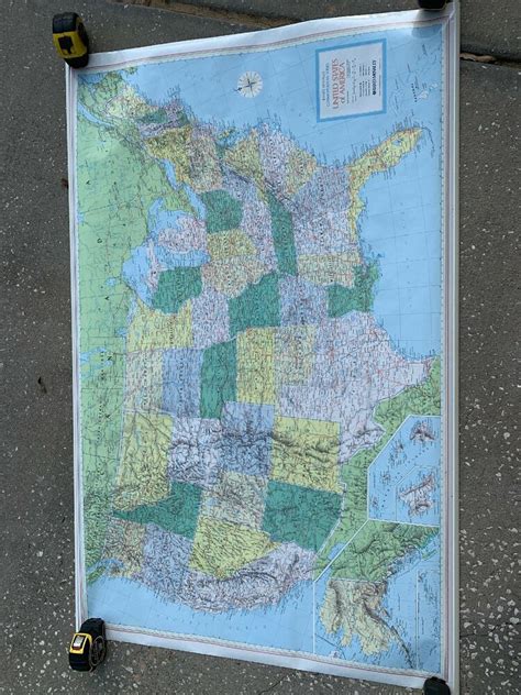 Rand Mcnally United States Of America Wall 50x32 Laminated And Rolled