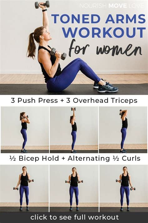 25 Minute Toned Arms Workout For Women Nourish Move Love Tone Arms Workout Arm Workout