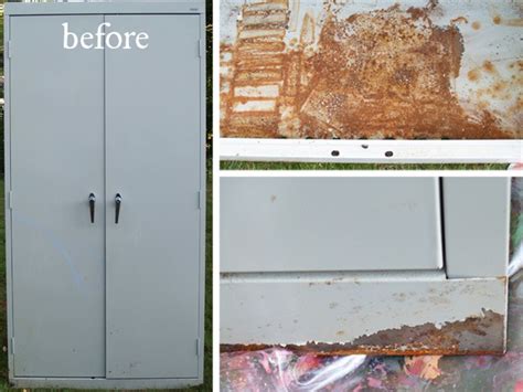 If not, you will need to either remove them or cover them with painter's tape. vintage locker inspired lavender cabinet & tutorial