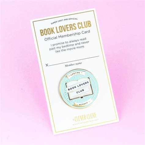 Book Lovers Club Pin Book Lovers Books Book Pins