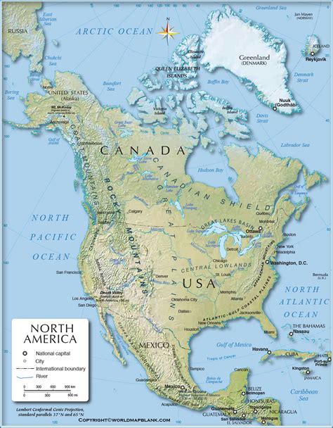 North America Rivers Map Map Of North America Rivers