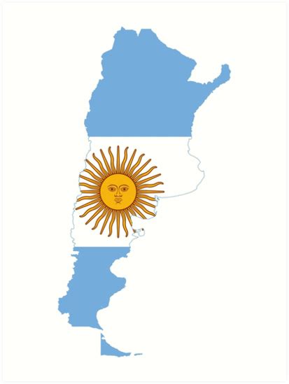Láminas Artísticas Mapa De La Bandera De Argentina De Abbeyz71