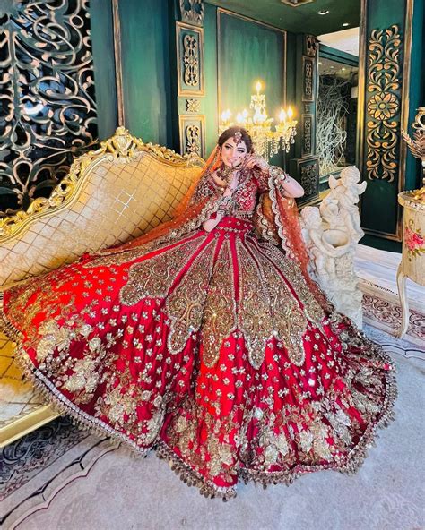 Classy Red Designer Indian And Pakistani Bridal Lehenga Choli With Embroidery