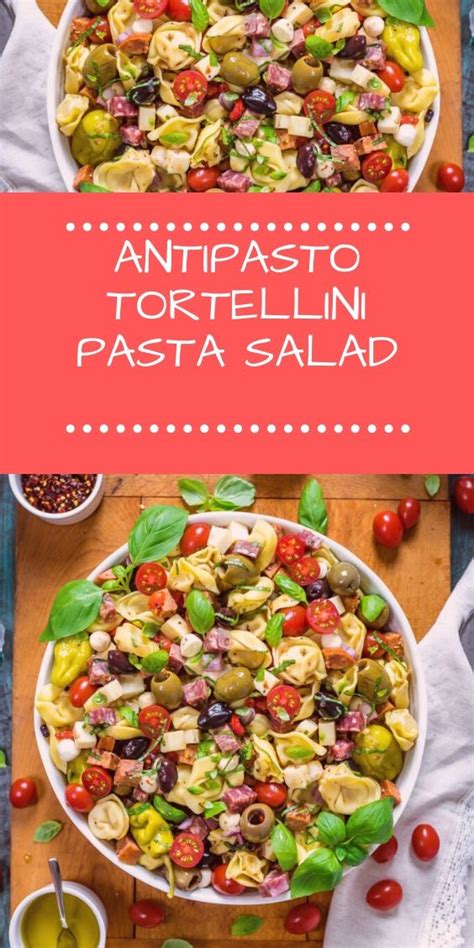 Out of all my pasta salad recipes, antipasto salad is one that stands out as not only delicious but elegant and pretty as a picture as well. ANTIPASTO TORTELLINI PASTA SALAD