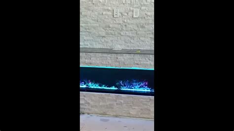 water vapor electric fireplace insert cold blue flames 3d steam fireplaces afire youtube