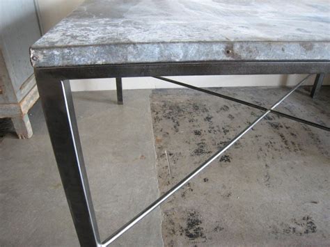 Galvanized Metal Dining Table At 1stdibs