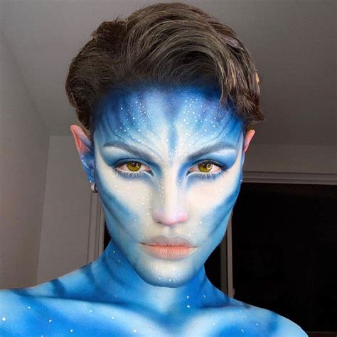 48 Halloween Costumes You Can Create With Just Makeup Avatar Makeup