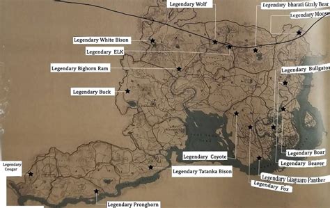 Red Dead Redemption 2 Legendary Animals Locations Guide Segmentnext