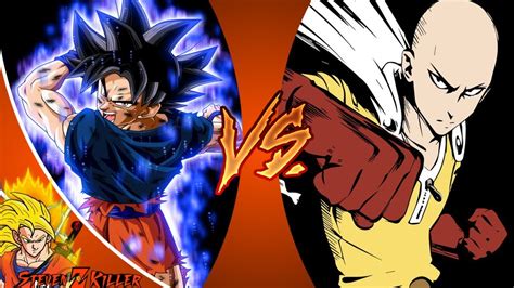 Ultra Instinct Goku Vs Saitama Dragon Ball Super Vs One Punch Man