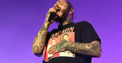 Post Malone Tattooed His Babys Initials On His Face