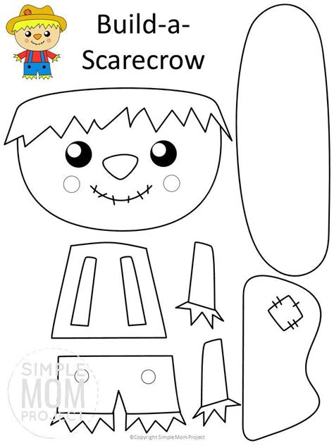 A Paper Doll With The Words Build A Scarecrow On It